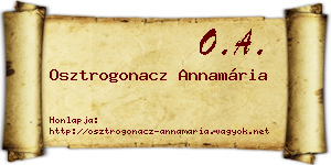 Osztrogonacz Annamária névjegykártya